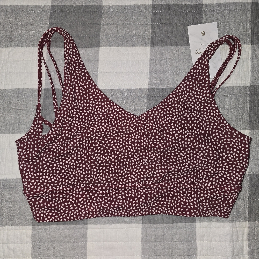 BuffBunny Maroon and White Patterned Bra